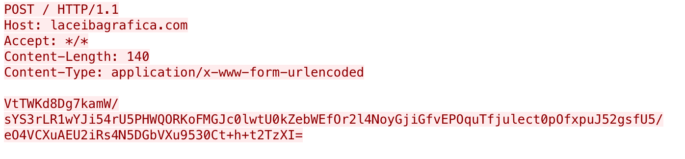 Figure 10. Payload notifying the C2 server that it received the command