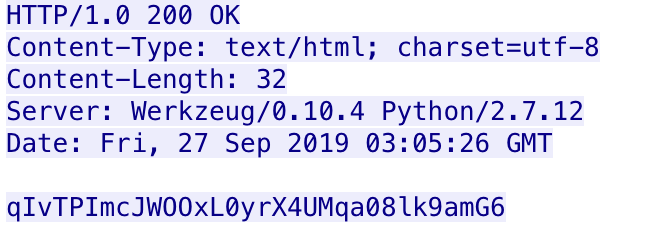 Figure 11 C2 server providing the Allier JSON object