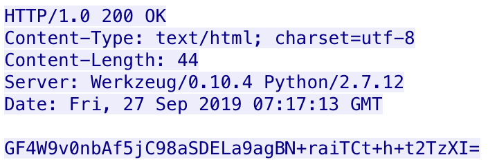 Figure 13. C2 server sending the Garrison JSON object to the payload