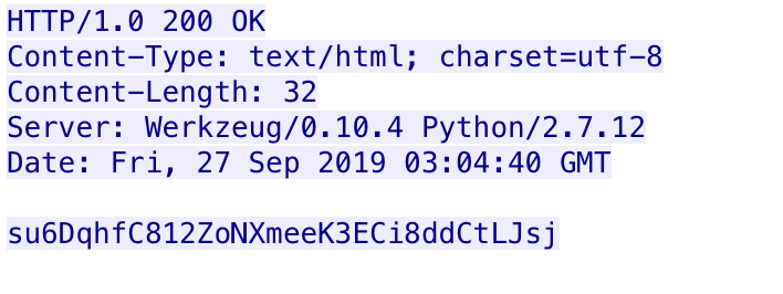 Figure 7. Initial beacon sent from payload to C2 server