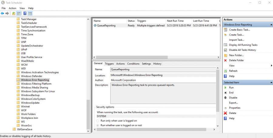 Windows Problem Reporting Task Manager Tale of a Windows Error Reporting Zero-Day (CVE-2019-0863)