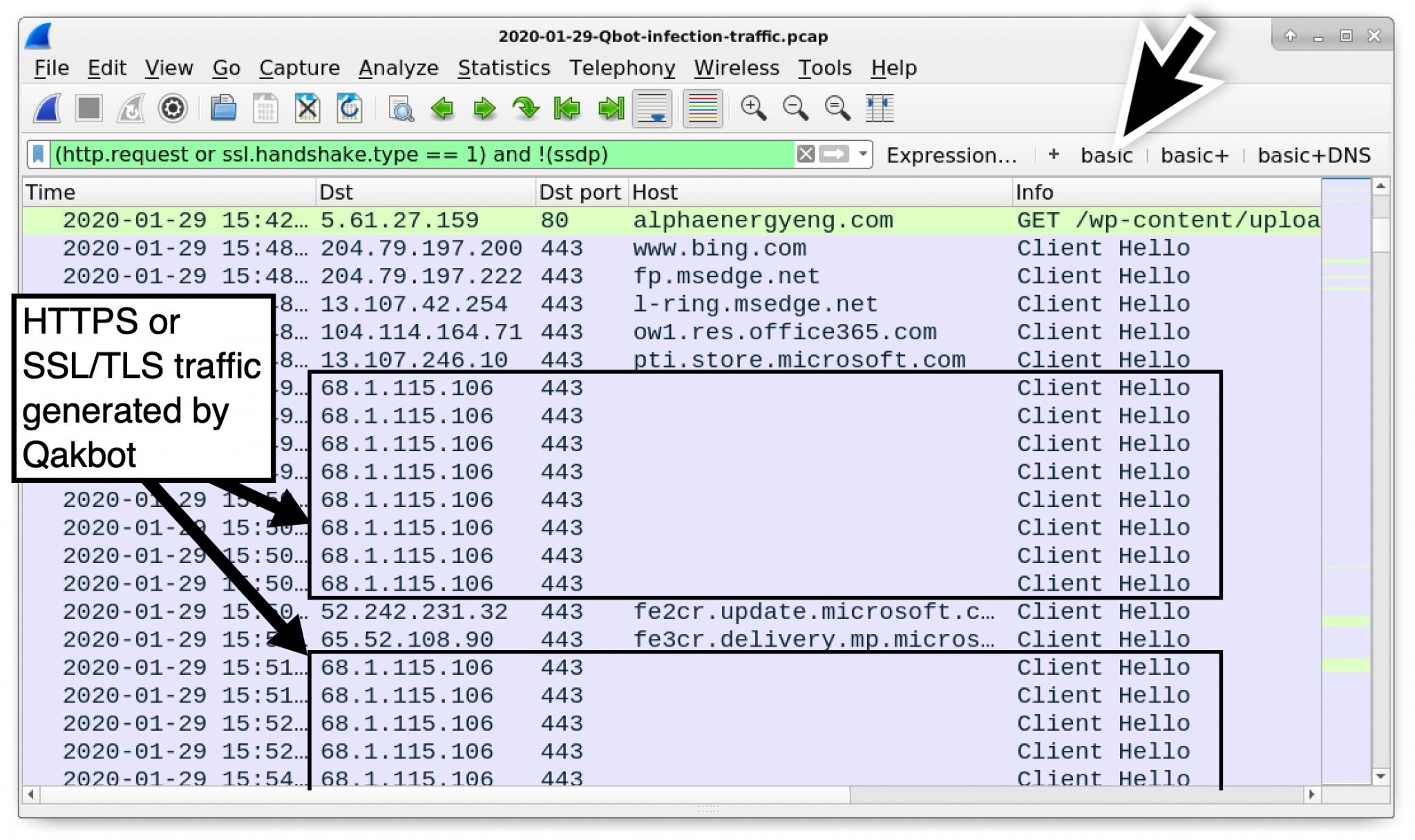 wireshark pcap 3 way handshake