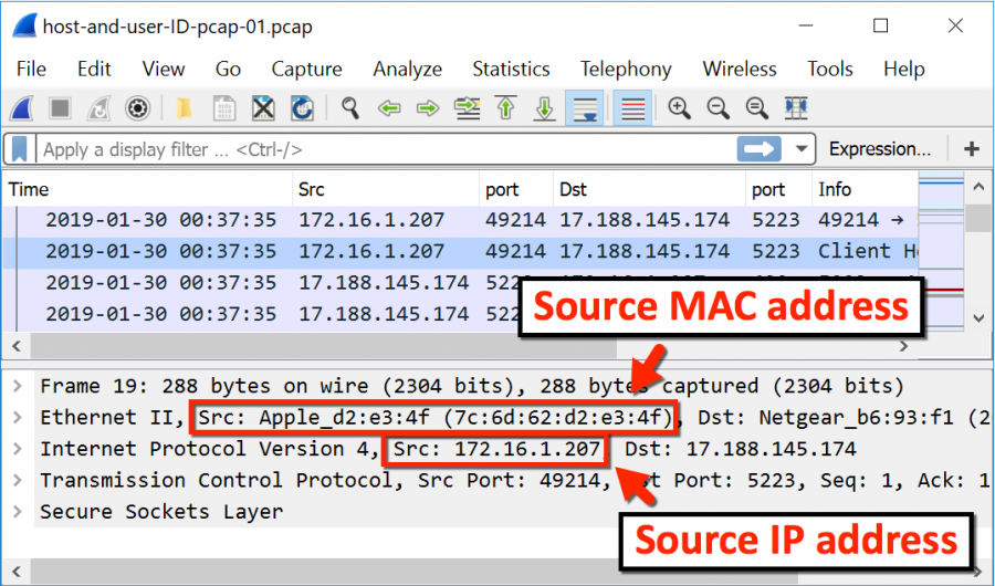 wireshark mac address filter not working
