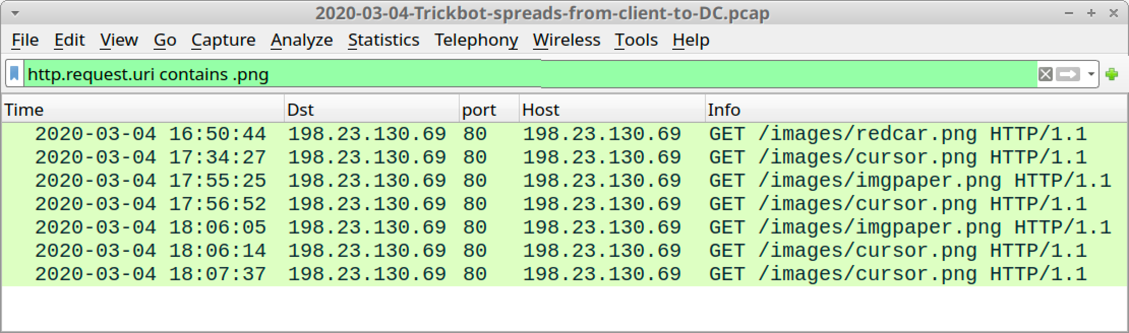 Trickbot nworm and tab module