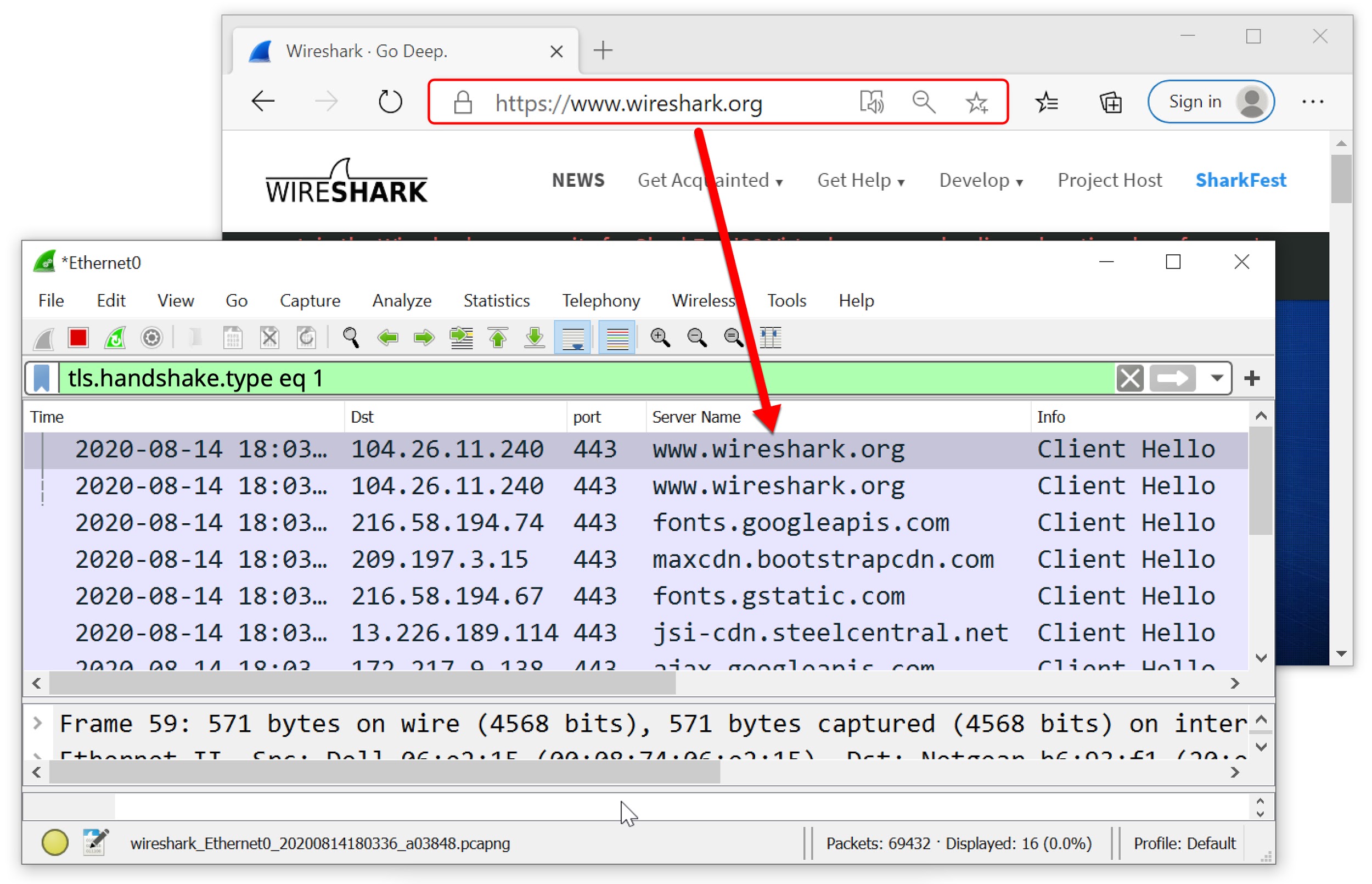 wireshark commands