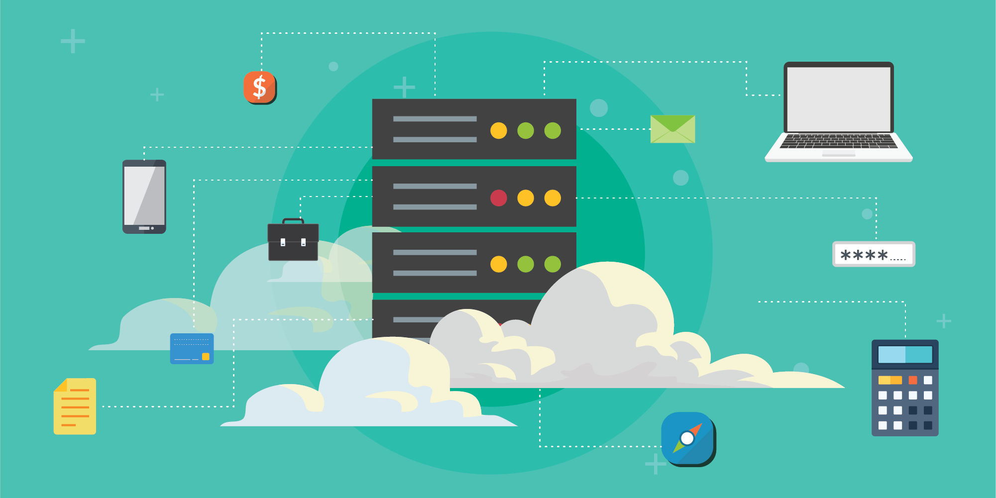 This conceptual image illustrates some of the security and configuration issues involved with the cloud, such as the issue with AWS resource-based policy APIs discussed here.