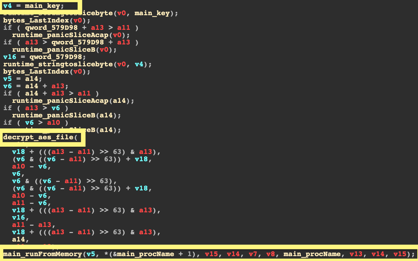 Hildegard deploys an IRC agent built from the open-source project ziggystartux. To avoid being detected by automated static analysis tools, the ziggystartux ELF is encrypted and packed in another binary (ziggy).