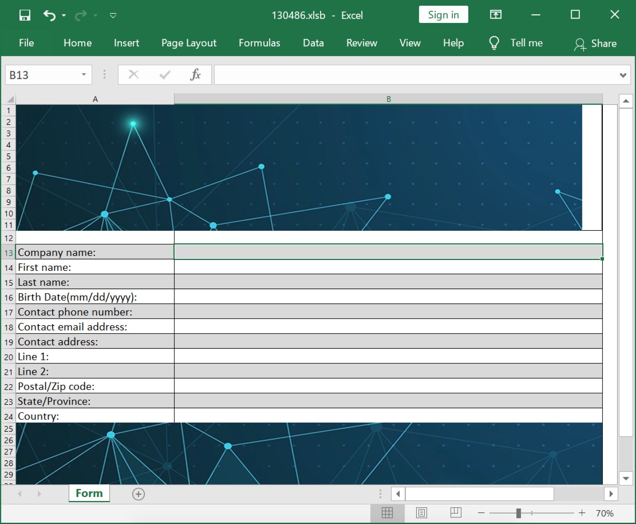 Screenshot of Excel file, which changed its name after enabling macros.