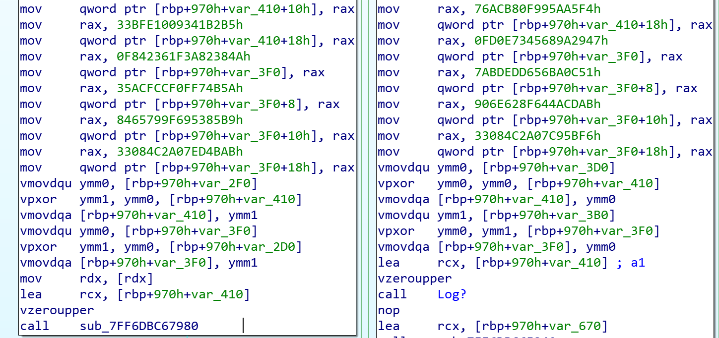 A view of how strings from Siloscape appear in Interactive Dissembler shows how heavily obfuscated the malware is. 