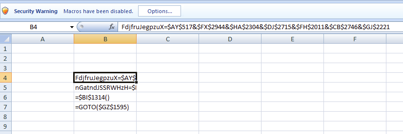 Figure 5. Hidden worksheet functions.