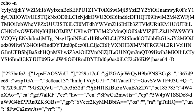 Figure 16. Base64 decoded C2 traffic.