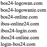 Cluster of domains displaying the following pattern: Usage of "24"