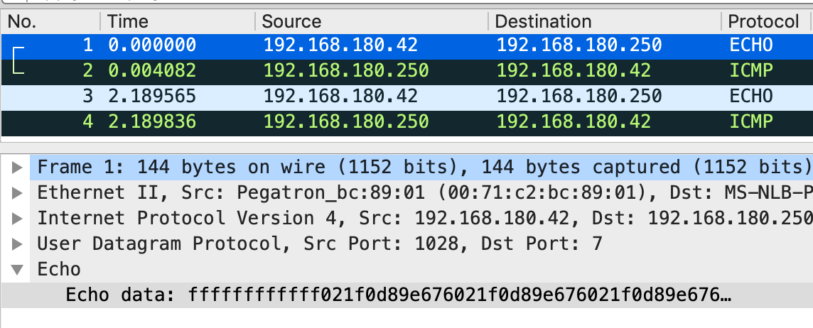 Screenshot of Ryuk sample, showing time, source, destination and protocol.