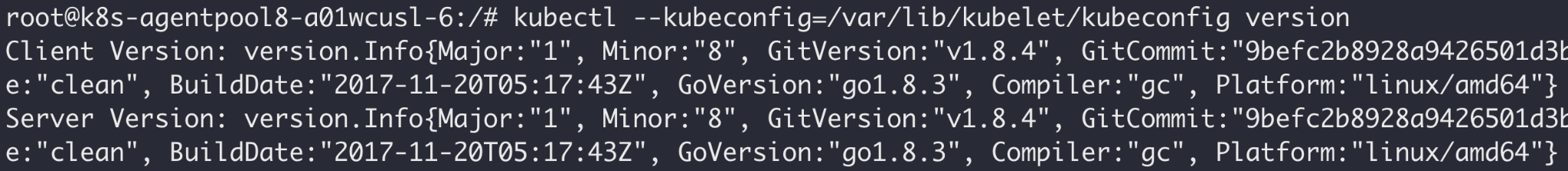 Azure Container Instances was hosted on clusters running either Kubernetes v1.8.4, v1.9.10 or v1.10.9, as shown here. These versions were released between November 2017 and October 2018 and are vulnerable to multiple publicly known vulnerabilities.