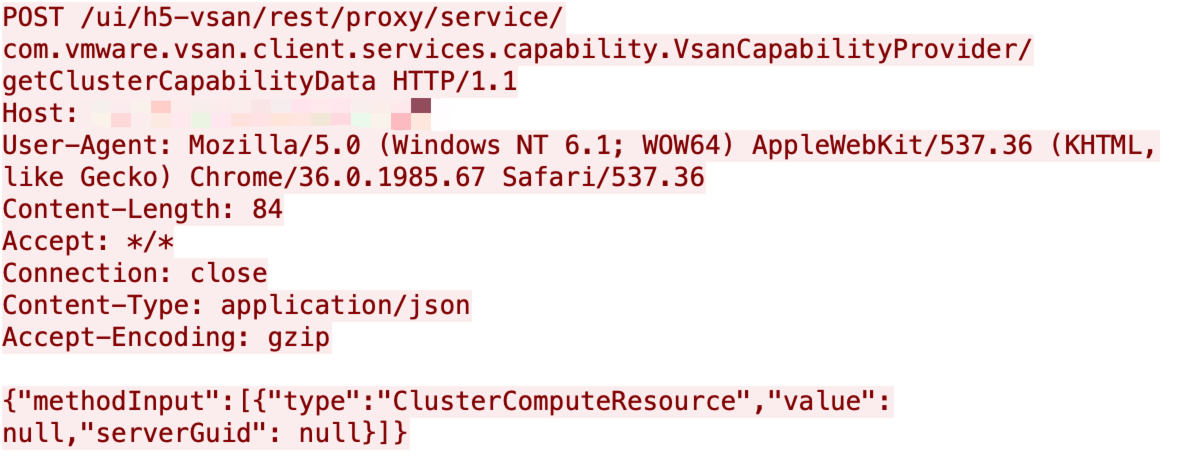 Figure 8. VMware vCenter Server remote code execution vulnerability checker.