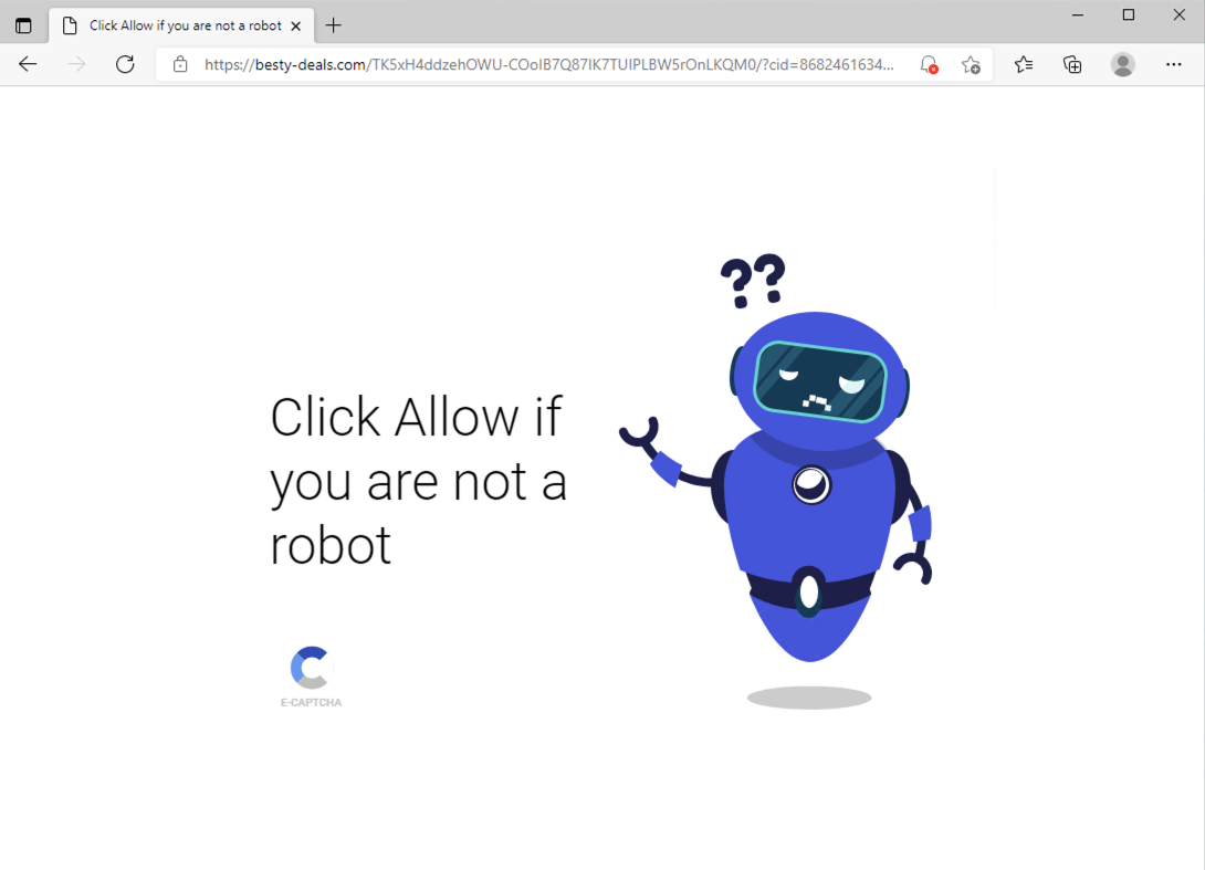Figure 4. CAPTCHA-protected page after redirecting from the malicious URL coursera-quiz-answers-quora.pageinternetinfo[.]pw