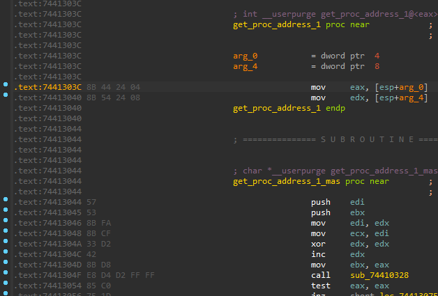 Masqueraded Prolog function used by Dridex Loader to hinder analysis. 