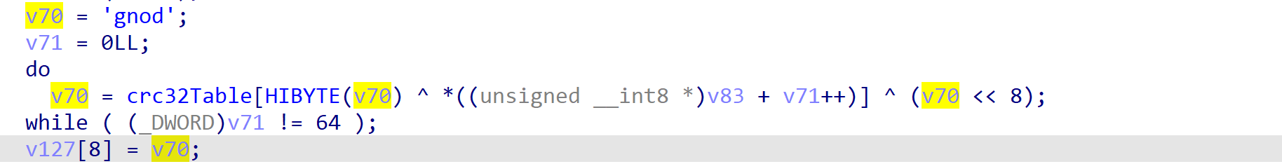 Figure 8. HelloXD checksum calculation.