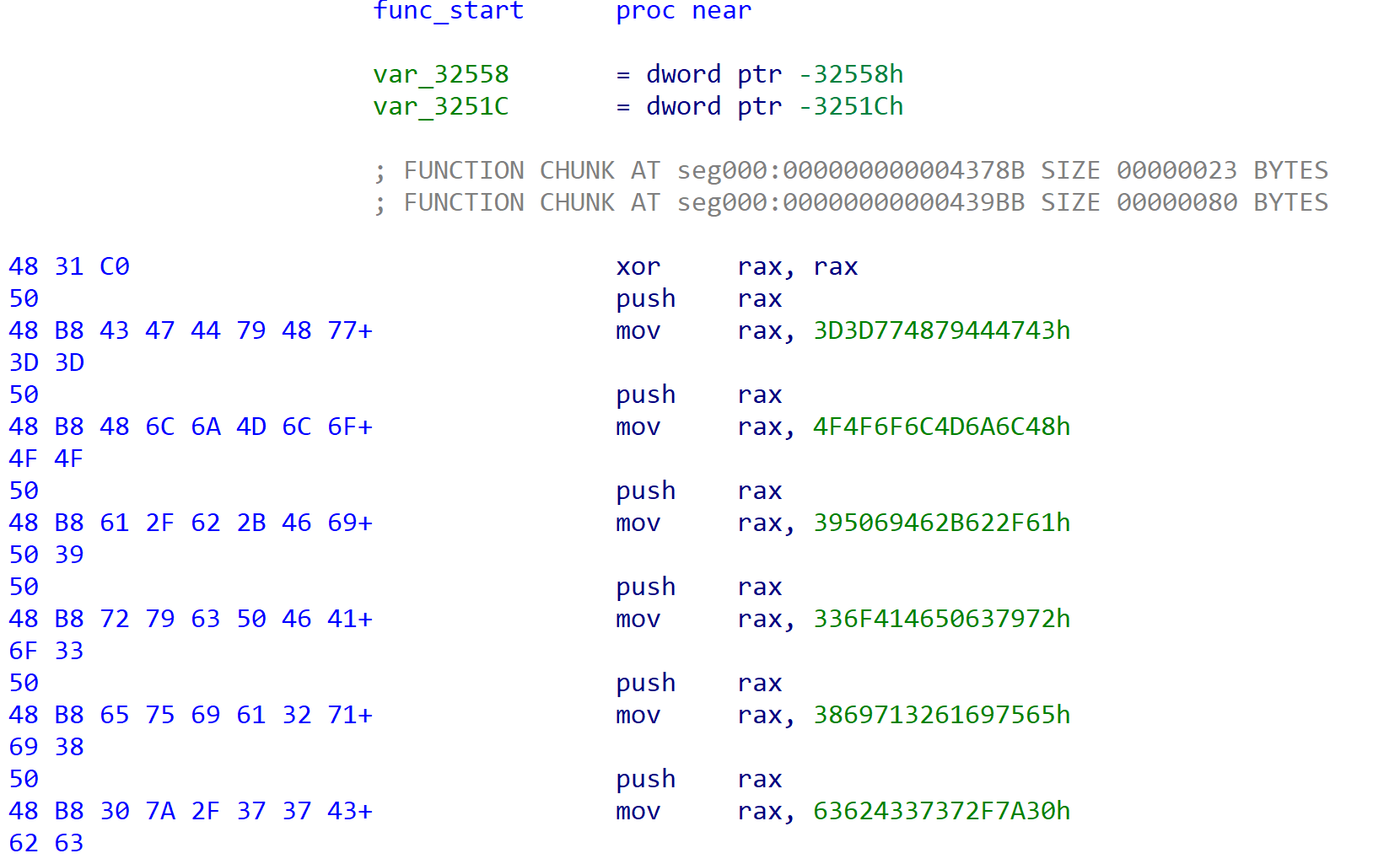 Version.dll entry point of decrypted payload.