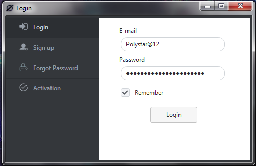 Screenshot of the OriginLogger builder login screen, showing the results of flipping values in the file as shown in Figure 9. The threat actor's password is revealed in plaintext in the e-mail field, while the email is obfuscated in the password field. 