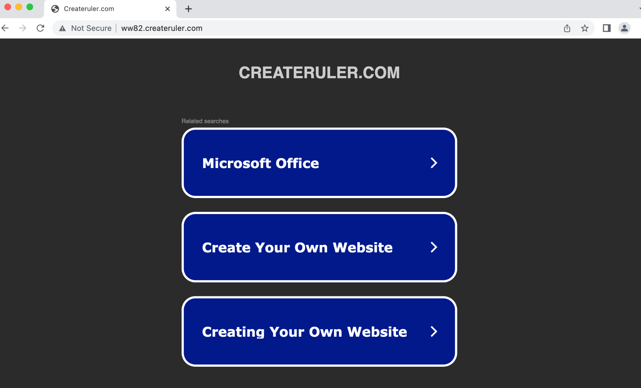 A rogue advertising page hosted shortly after the domain's WHOIS record was updated, illustrating how it can be important to check newly observed domains for malicious indicators even if they were benign at the time of registration. 