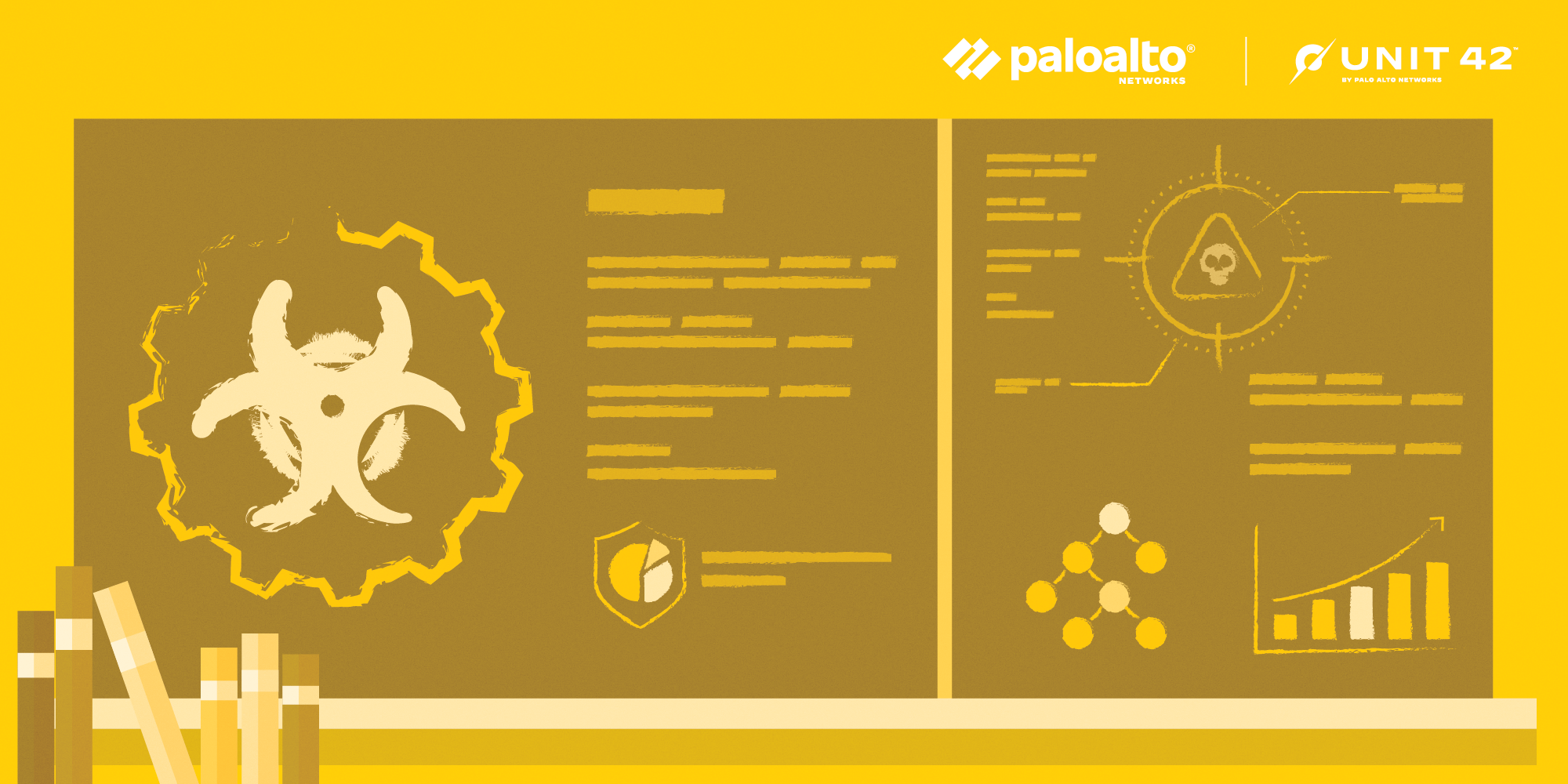 Conceptual image representing malware detection, including the machine learning model that can analyze the DoubleZero .NET wiper.