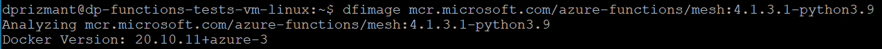 Image 6 is 3 lines of code where the tool Whaler is used to reverse engineer a Microsoft image. Whaler reverse engineers docker images into the Dockerfile that created it. 