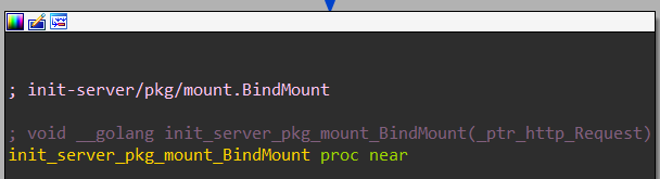 Image 8a is a screenshot of three lines of code showing the signature of the function init_server_pkg_mount_BindMount.