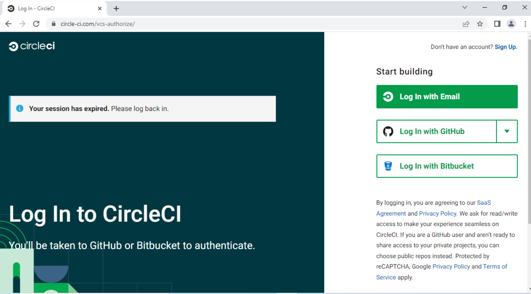 Image 6 is a screenshot mimicking the landing page for circle-ci. From this landing page the user would then have their credentials stolen after logging in. 