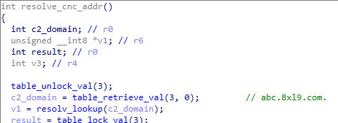 Image 4 is a screenshot of many lines of code where the V3G4 variant is trying to connect to the hardcoded C2.