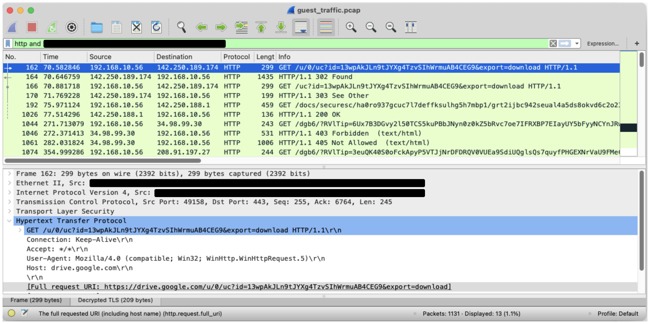 Image 8 is a screenshot of Wireshark showing the decrypted HTTPS traffic.