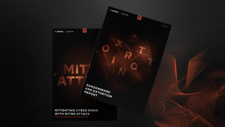 The covers of the Ransomware and Extortion Report and the MITRE ATT&CK Framework