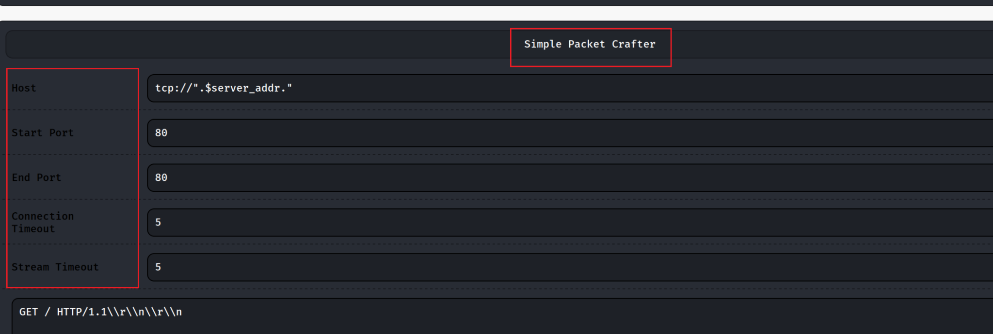 Image 16 is a screenshot of the PHP webshell highlighting the Simple Packet Crafter along with options to the left. 