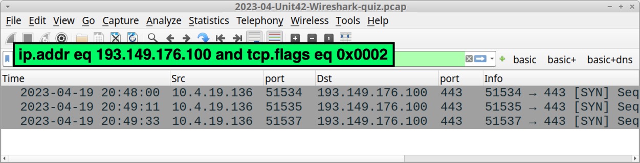 Image 16 is a Wireshark command, highlighted in green, showing how to filter in Wireshark for the BackConnect traffic in the packet capture.