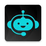 Image 1 is the application icon for SuperGPT. It is the head of a blue robot using headphones attached to a voice mic.