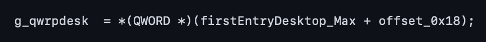 Image 42 is line 546 of the PoC. It starts with g_qwrpdesk = 