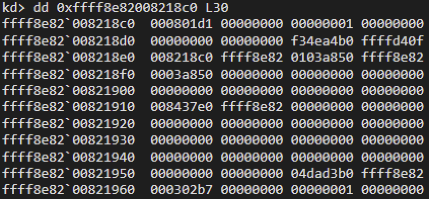 Image 48 is a screenshot of the dump from WinDbg. It shows the leaked spmenu object.