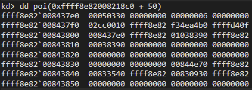 Image 50 is a screenshot of the WinDbg output for *spmenu + 0×50.