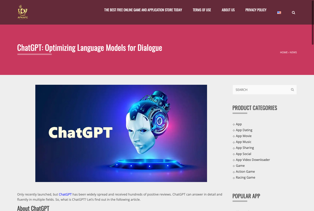 Image 6 as a screenshot of an article about ChatGPT on a webpage, titled ChatGPT: optimizing language models for dialogue. There is an image of a robot head with the words, ChatGPT on it, and then the article goes into details about what ChatGPT is.