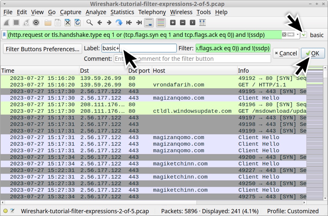 Wireshark Tutorial Display Filter Expressions