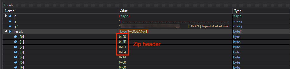 Image 14 is a screenshot of the result of the first_systeminfo_do archive in memory. Highlighted in red is the zip header 0x50, 0x4B, 0x03, 0x04. 