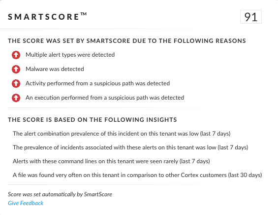 Image 16 is a screenshot of SmartScore information scored at 91. It includes why the score was set and also insights. 